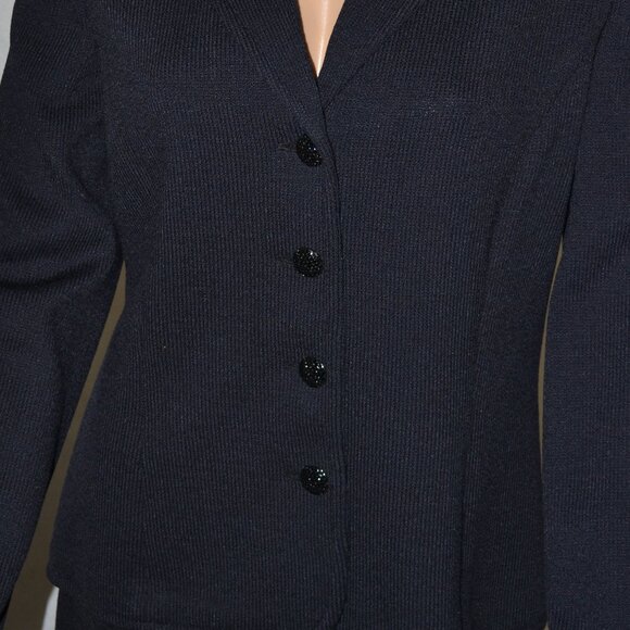 ST. JOHN EVENING BLACK SPANISH-STYLE SKIRT SET SIZE 6 - Picture 2 of 13